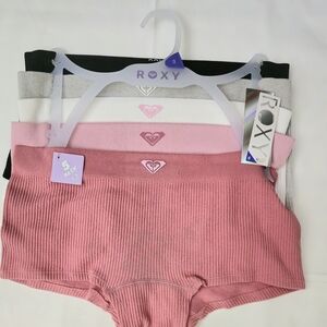 Roxy Women's 5-Pack Pink and Gray Ribbed Panties